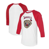 Los Angeles Angels Tiny Turnip Unisex Butterfly Glove 3/4-Sleeve Raglan T-Shirt Outlet
