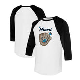 Miami Marlins Tiny Turnip Unisex Butterfly Glove 3/4-Sleeve Raglan T-Shirt Near Me
