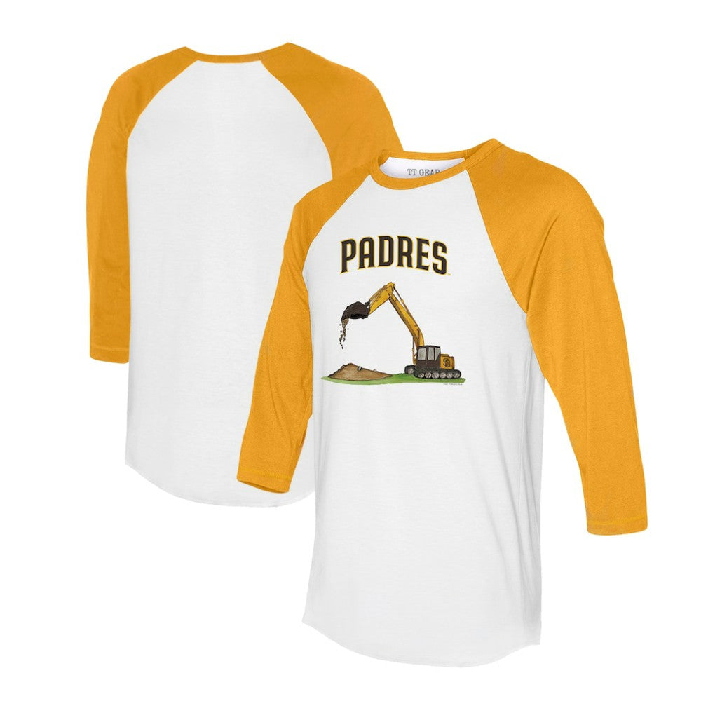 San Diego Padres Tiny Turnip Unisex Excavator 3/4-Sleeve Raglan T-Shirt for sale