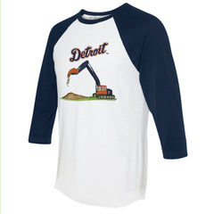 Detroit Tigers Tiny Turnip Unisex Excavator 3/4-Sleeve Raglan T-Shirt Outlet