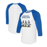 Toronto Blue Jays Tiny Turnip Unisex Gnomes 3/4-Sleeve Raglan T-Shirt Outlet