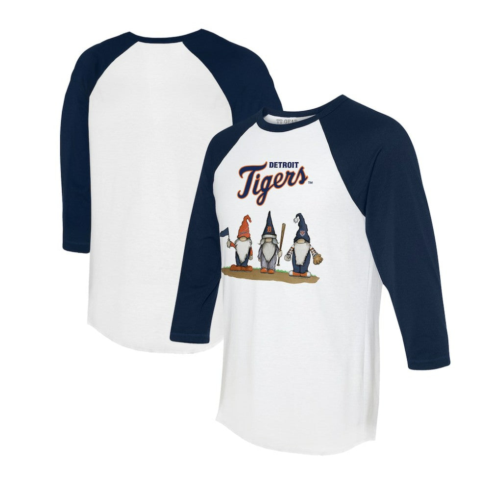 Detroit Tigers Tiny Turnip Unisex Gnomes 3/4-Sleeve Raglan T-Shirt Online