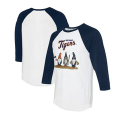 Detroit Tigers Tiny Turnip Unisex Gnomes 3/4-Sleeve Raglan T-Shirt Online