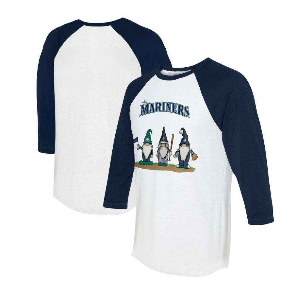 Seattle Mariners Tiny Turnip Unisex Gnomes 3/4-Sleeve Raglan T-Shirt Online