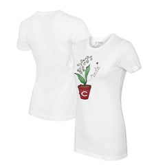 Cincinnati Reds Tiny Turnip Women's Lilies & Ladybugs T-Shirt Outlet