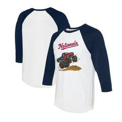 Washington Nationals Tiny Turnip Unisex Monster Truck 3/4-Sleeve Raglan T-Shirt for sale
