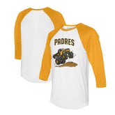 San Diego Padres Tiny Turnip Unisex Monster Truck 3/4-Sleeve Raglan T-Shirt Outlet
