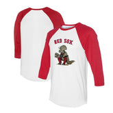 Boston Red Sox Tiny Turnip Unisex Triceratops 3/4-Sleeve Raglan T-Shirt for sale