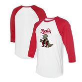Cincinnati Reds Tiny Turnip Unisex Triceratops 3/4-Sleeve Raglan T-Shirt for sale