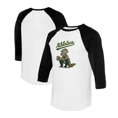Athletics Tiny Turnip Unisex Triceratops 3/4-Sleeve Raglan T-Shirt Online