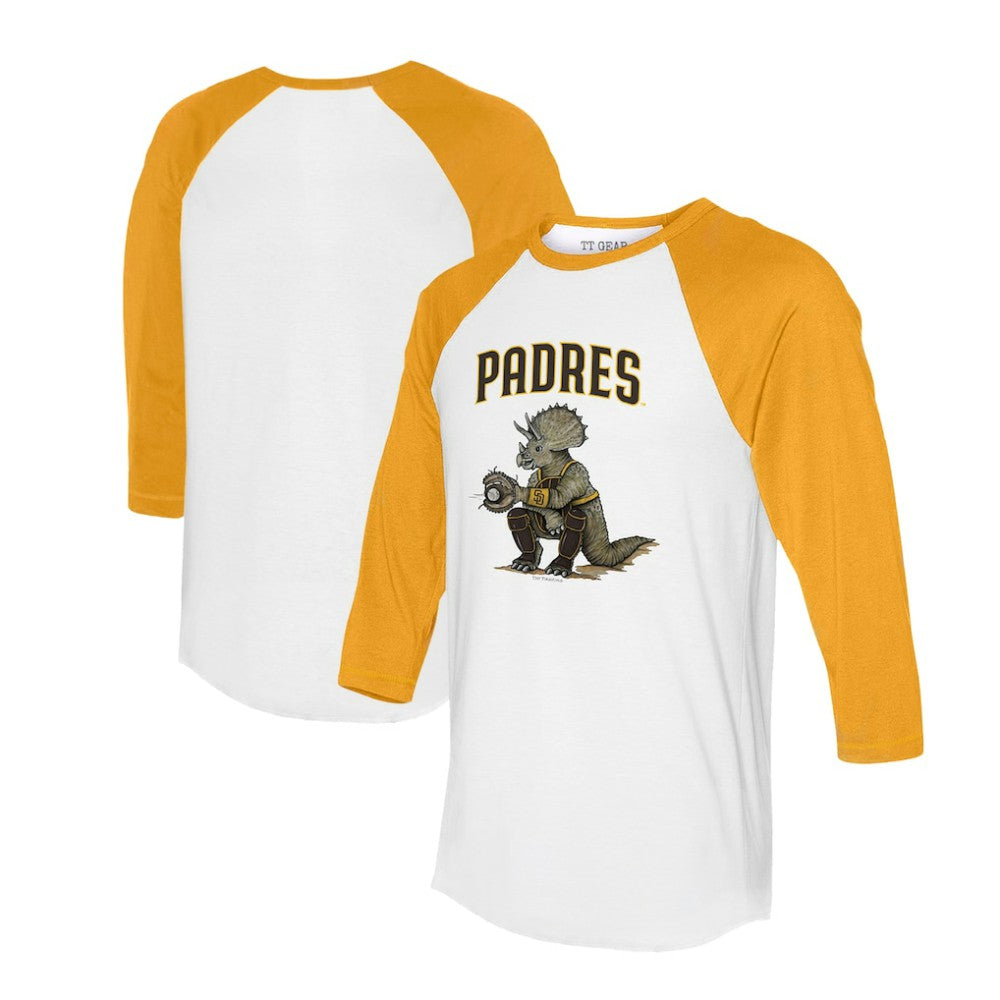 San Diego Padres Tiny Turnip Unisex Triceratops 3/4-Sleeve Raglan T-Shirt for sale