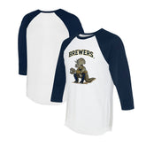 Milwaukee Brewers Tiny Turnip Unisex Triceratops 3/4-Sleeve Raglan T-Shirt Near Me