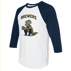 Milwaukee Brewers Tiny Turnip Unisex Triceratops 3/4-Sleeve Raglan T-Shirt Near Me