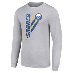 Buffalo Sabres Starter Color Scratch Long-Sleeve T-Shirt - Heather Gray | NHL sale