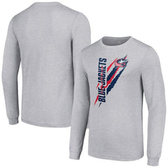 Columbus Blue Jackets Starter Color Scratch Long-Sleeve T-Shirt - Heather Gray | NHL sale
