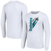San Jose Sharks Starter Color Scratch Long-Sleeve T-Shirt - White | NHL near me