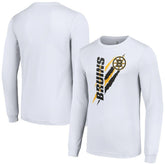 Boston Bruins Starter Color Scratch Long-Sleeve T-Shirt - White | NHL discount