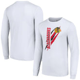 Chicago Blackhawks Starter Color Scratch Long-Sleeve T-Shirt - White | NHL near me