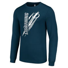 Tampa Bay Lightning Starter Color Scratch Long-Sleeve T-Shirt - Navy | NHL Clearance