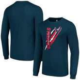 Washington Capitals Starter Color Scratch Long-Sleeve T-Shirt - Navy | NHL Lifestyle