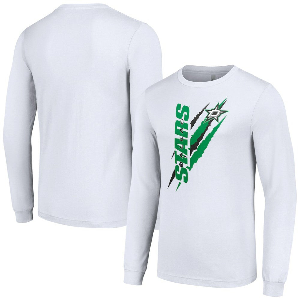 Dallas Stars Starter Color Scratch Long-Sleeve T-Shirt - White | NHL sale