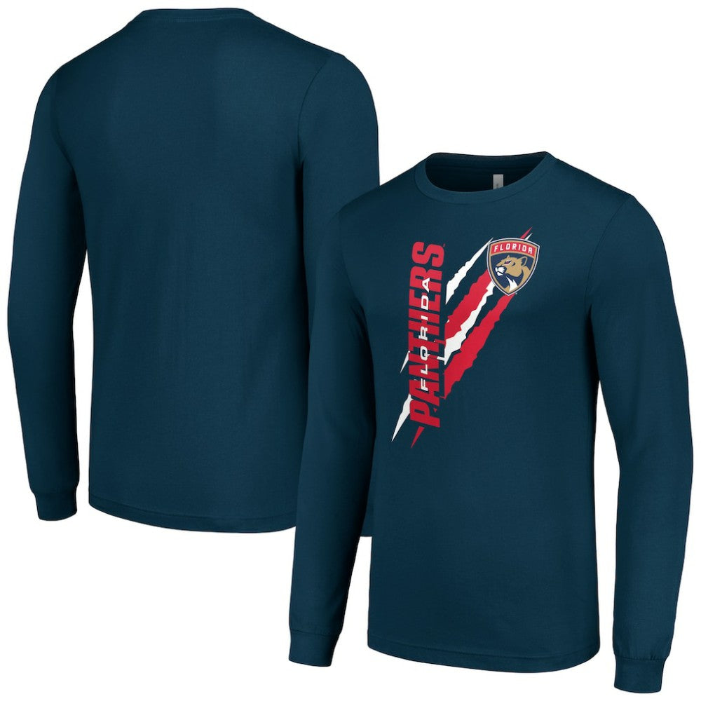 Florida Panthers Starter Color Scratch Long-Sleeve T-Shirt - Navy | NHL Clearance