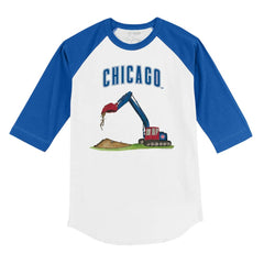 Chicago Cubs Tiny Turnip Youth Excavator 3/4-Sleeve Raglan T-Shirt Online