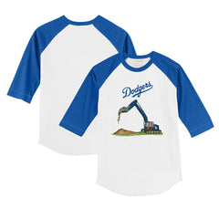 Los Angeles Dodgers Tiny Turnip Youth Excavator 3/4-Sleeve Raglan T-Shirt Sale
