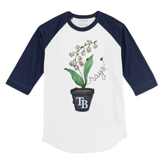 Tampa Bay Rays Tiny Turnip Youth Lilies & Ladybugs 3/4-Sleeve Raglan T-Shirt Outlet