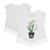 Tampa Bay Rays Tiny Turnip Girls Youth Lilies & Ladybugs Fringe T-Shirt Discount
