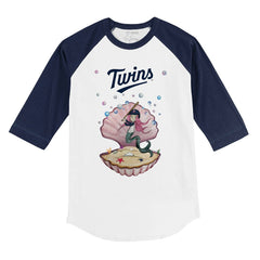Minnesota Twins Tiny Turnip Youth Mermaid 3/4-Sleeve Raglan T-Shirt Discount