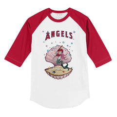 Los Angeles Angels Tiny Turnip Youth Mermaid 3/4-Sleeve Raglan T-Shirt Outlet
