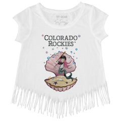 Colorado Rockies Tiny Turnip Girls Youth Mermaid Fringe T-Shirt Online