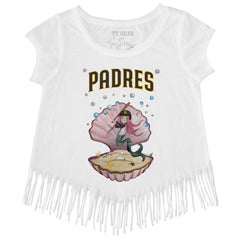 San Diego Padres Tiny Turnip Girls Youth Mermaid Fringe T-Shirt Online