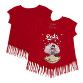 Cincinnati Reds Tiny Turnip Girls Youth Mermaid Fringe T-Shirt Sale