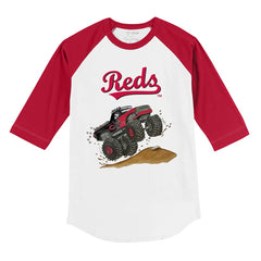 Cincinnati Reds Tiny Turnip Youth Monster Truck 3/4-Sleeve Raglan T-Shirt Near Me