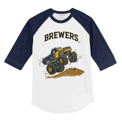 Milwaukee Brewers Tiny Turnip Youth Monster Truck 3/4-Sleeve Raglan T-Shirt Online