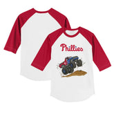 Philadelphia Phillies Tiny Turnip Youth Monster Truck 3/4-Sleeve Raglan T-Shirt Near Me