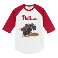 Philadelphia Phillies Tiny Turnip Youth Monster Truck 3/4-Sleeve Raglan T-Shirt Near Me