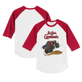 St. Louis Cardinals Tiny Turnip Youth Monster Truck 3/4-Sleeve Raglan T-Shirt Outlet