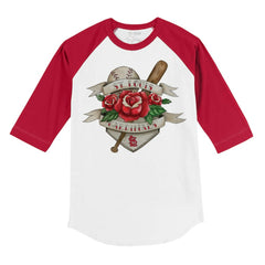St. Louis Cardinals Tiny Turnip Youth Tattoo Rose 3/4-Sleeve Raglan T-Shirt Online