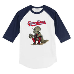 Cleveland Guardians Tiny Turnip Youth Triceratops 3/4-Sleeve Raglan T-Shirt Sale