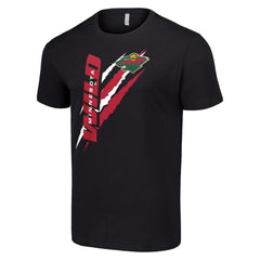 Minnesota Wild Starter Color Scratch T-Shirt - Black | NHL Clearance