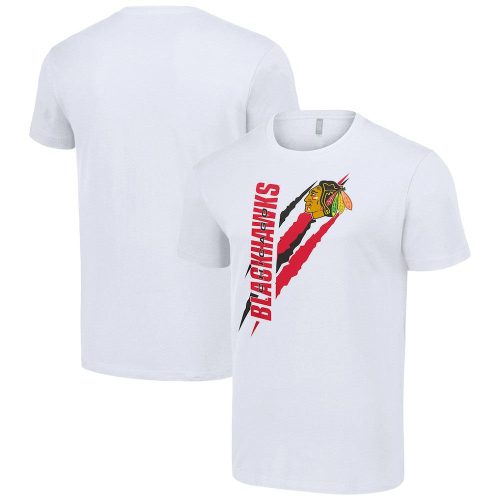 Chicago Blackhawks Starter Color Scratch T-Shirt - White | NHL on sale