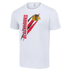 Chicago Blackhawks Starter Color Scratch T-Shirt - White | NHL on sale