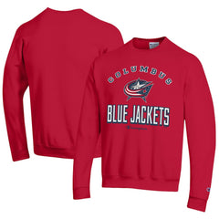 Columbus Blue Jackets Champion Eco Powerblend Crewneck Sweatshirt - Red | NHL on sale