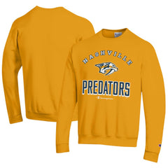 Nashville Predators Champion Eco Powerblend Crewneck Sweatshirt - Gold | NHL Lifestyle
