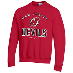 New Jersey Devils Champion Eco Powerblend Crewneck Sweatshirt - Red | NHL on sale