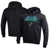 San Jose Sharks Champion Eco Powerblend Pullover Hoodie - Black | NHL Lifestyle
