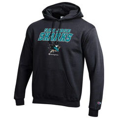 San Jose Sharks Champion Eco Powerblend Pullover Hoodie - Black | NHL Lifestyle